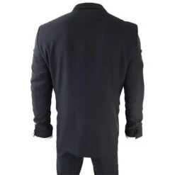 Men's Double Breasted Tuxedo Suit Dinner Jacket Stripe Trouser Tux Classic Satin