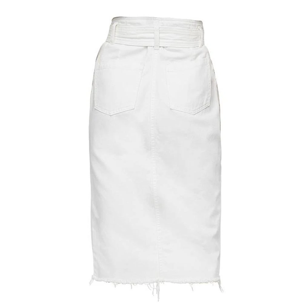 Jwl-white Jean Skirts Summer Casual Ladies Irregular Skirts Women Aasymmetrical Denim Maxi Skirt High Waist Long Skirts For Women 3XL Blue - Image 3