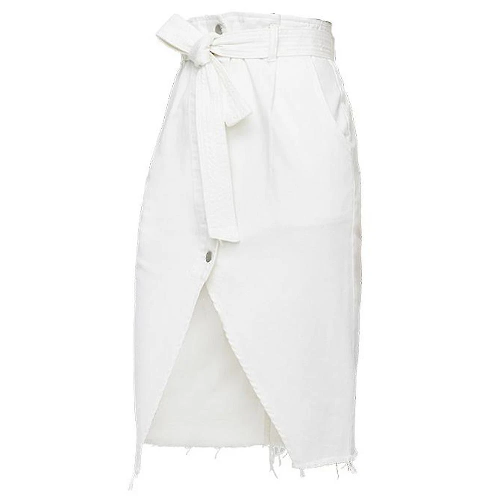 Jwl-white Jean Skirts Summer Casual Ladies Irregular Skirts Women Aasymmetrical Denim Maxi Skirt High Waist Long Skirts For Women 3XL Blue - Image 2