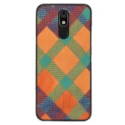 Harvest-Plaid-Fall-Colors-Autumn-Vintage-Check-Retro-Orange-Blue-Tartan-64 Phone Case For LG X4