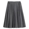 Jk Ladies Skirt 2022 Summer Women's A-line Skirt Elastic Waist Dark Gray Pleated Skirt College Style Skirt Woman Skirts