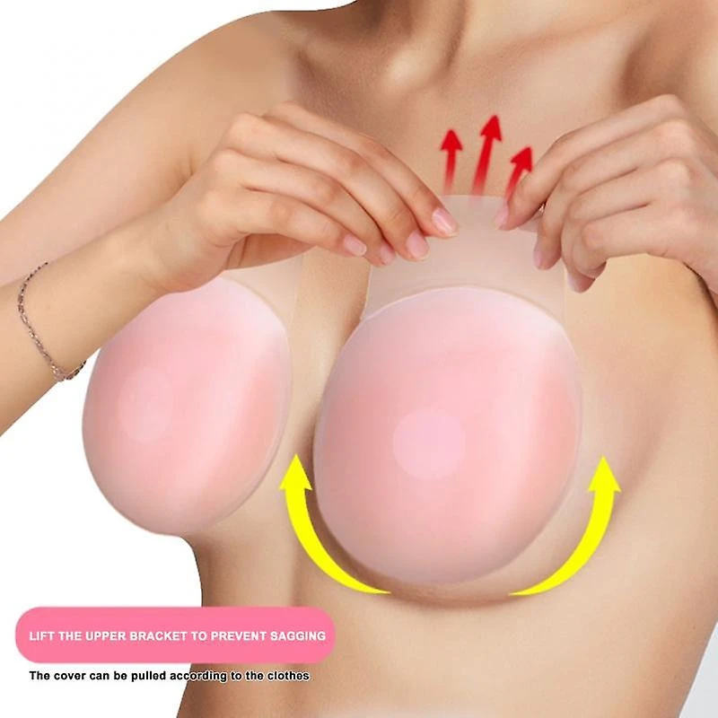 Sexy Invisible Reusable Bras Silicone Push Up Chest Stickers Adhesive Breast Pads Strapless Flower With Bag - Image 5