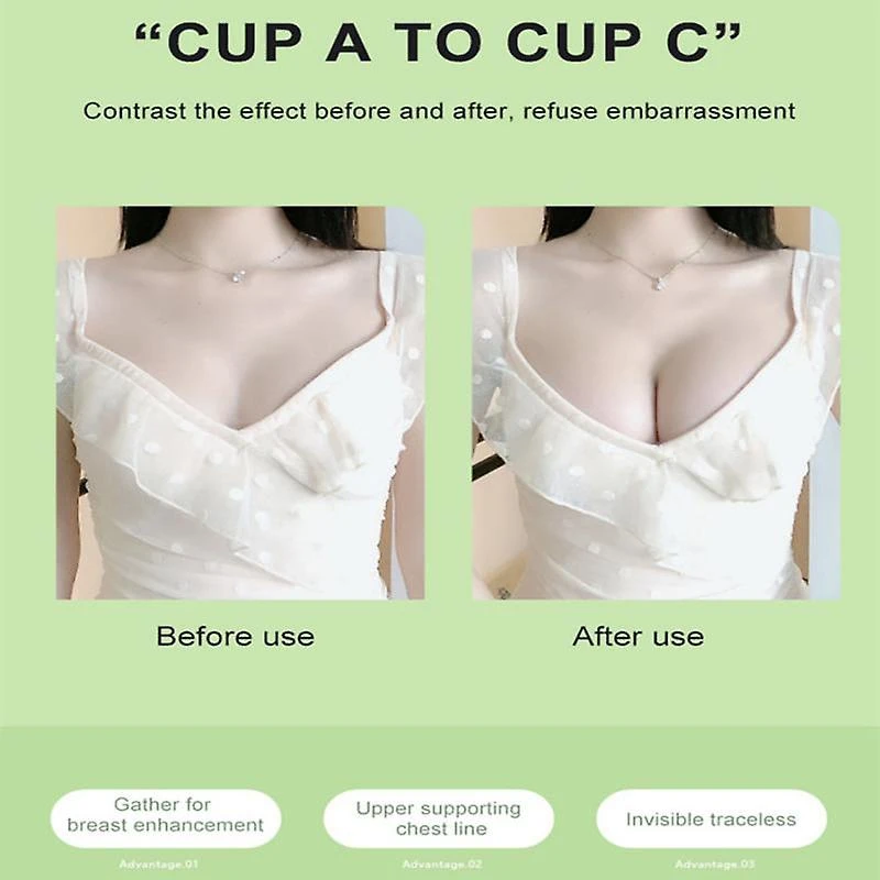 Sexy Invisible Reusable Bras Silicone Push Up Chest Stickers Adhesive Breast Pads Strapless Flower With Bag - Image 4