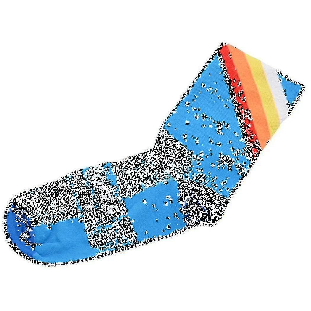 Dh Sports Pro Sports Socks Windproof Tall Cycling Socks Blue