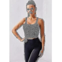 Leopard Gym Fitness Bras Crop Tops Women Yoga Sports Bras S Gray