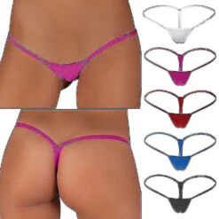 Sexy Mini Thong Micro G-string Womens Underwear Briefs Panties Lingerie Knickers XL Rose Red