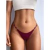 Sexy Thong Women Sexy Metal Ice Silk Underwear Briefs Seamless Panties Zebra Flower Low Rise