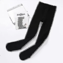 Children's Winter Fleece Thickened Dance Socks Ballet Dance Socks Warm One-piece Pants,white Footed