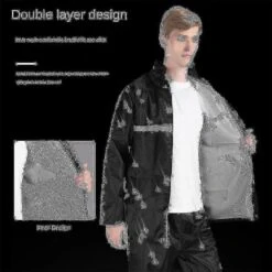 Thickened Pvc Split Waterproof 's Motorcycle Impermeable Rain Jacket Pants Suit Protective Rainwear