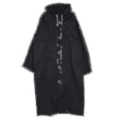 2x Fashion Eva Raincoat Waterproof Raincoat Transparent Camping Waterproof Raincoat Black