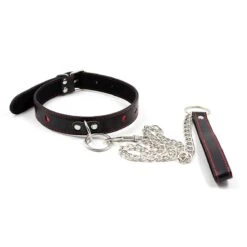 Sexy Neck Collar Neck Collar Adult Game Toys Red Heart Neck Set PU Traction Dog Chain Pet Products