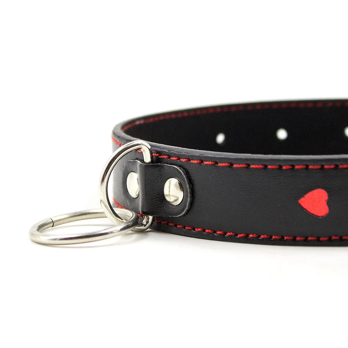 Sexy Neck Collar Neck Collar Adult Game Toys Red Heart Neck Set PU Traction Dog Chain Pet Products - Image 2