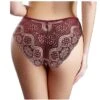 3-Piece Seamless Lace Women's Plus Size Underwear L Red