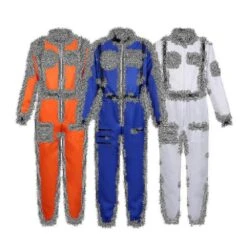 Astronaut Costume Space Suit For Adult Cosplay Costumes Zipper Halloween Costume Couple Flight Jumpsuit Plus Size Uniform