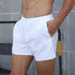 Casual Shorts Summer Men's Beach Shorts Fitness Training Pants Breathable Pockets Boardshorts Surf Male Clothing XXXL Yellow