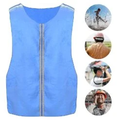 Outdoor Sports Cooling Ice Vest Summer Fan Cooling Vests Men Women Air Conditioning Cool Coat Outdoor Sun Uv+ Protection Jacket