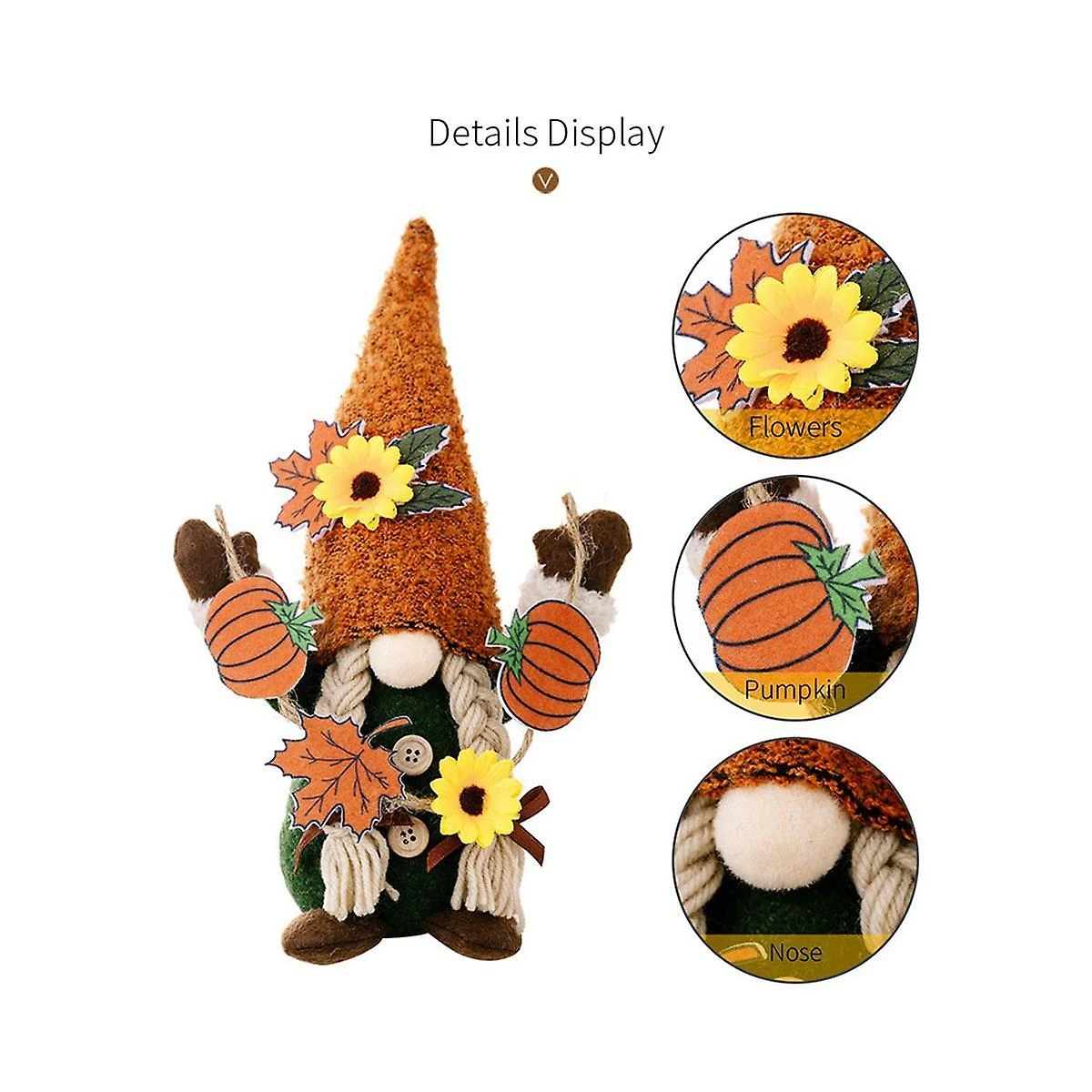 Thanksgiving Day Harvest Festival Lifting Envelope Sunflower Rudolph Doll Ornaments Fall Gnome Plus - Image 2
